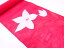 紗 桔梗模様刺繍八寸帯地反物【アンティーク】【中古】
