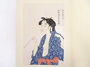 喜多川歌麿 婦女人相十品 喫煙 手摺浮世絵木版画