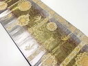 華紋に鳥模様織り出し袋帯【リサイクル】【中古】