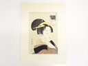 喜多川歌麿 高名美人六家撰 辰巳路考 手摺浮世絵版画