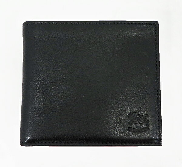 ◇【中古】　未使用　【IL BISONTE　イルビゾンテ】　2つ折り札入れ　財布　ブラック