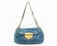 ◇【中古】 【PRADA プラダ】 レザー チェーンショルダーバッグ BR4659 ショルダーバッグ ブルー/ゴールド金具