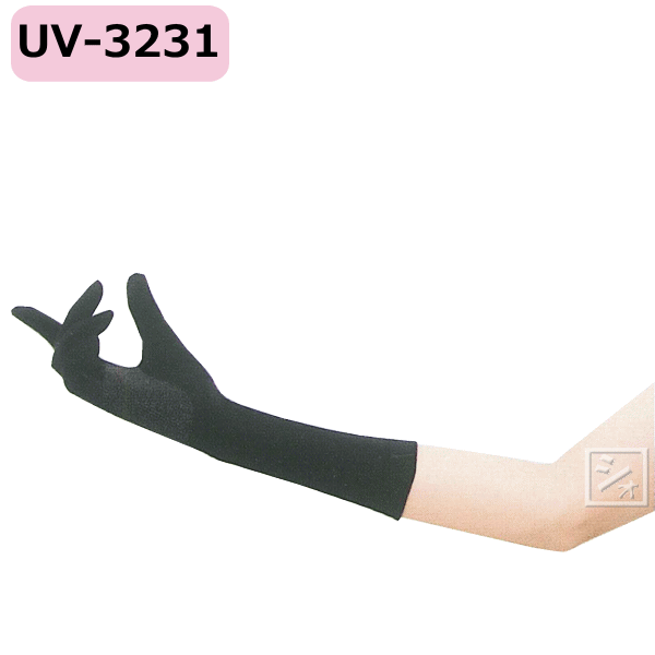 <strong>おたふく手袋</strong> UV手袋 アームカバー UV-3231 スベリ止め付 セミロング手袋 （1双）