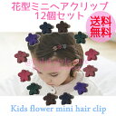 花形 ミニ ヘアクリップ 12個セット メール便送料無料 バンス バンスクリップ 前髪 フ