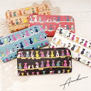 arukan アルカン! 1313637(1311639) L字ファスナー長財布【ネコたち】 レディース レディス 女性 長財布 猫 ネコ 猫柄 本革 小銭入れあり 誕生日プレゼント ブランド ギフト 義母 主婦 ママ【送料無料】 プレゼント ギフト【あす楽】