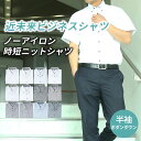 【最大1,900円OFFクーポン】 ワイシャツ 半袖 ノーアイロン ニットシャツ メンズ ノンアイロン 形態安定 カッターシャツ ドレスシャツ シャツ ボタンダウン Yシャツ 標準体 ビジネスシャツ メール便で送料無料 at-ms-set-1171 2枚の場合は2通で発送 【10】【ct01】【ct00】