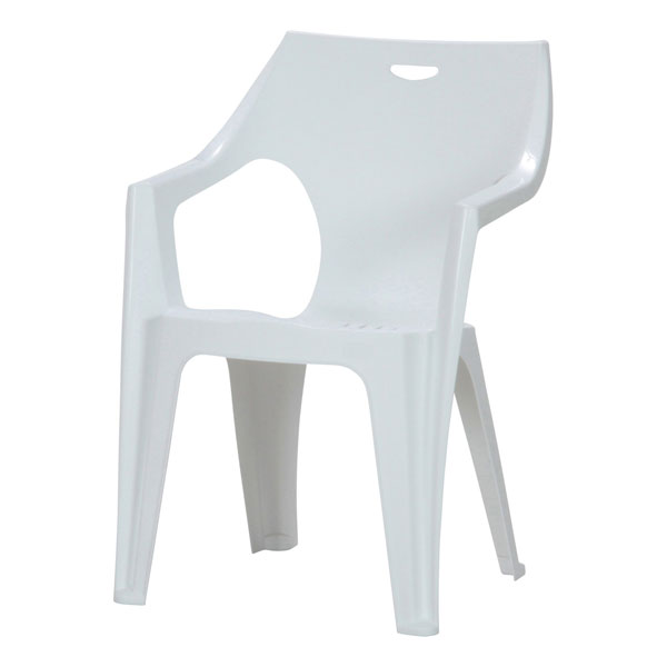 【 イタリア製 プラスチックガーデンチェア アンジェロ ホワイト 】 ガーデンチェア プラスチックチェア チェア 椅子 いす イス スタッキング 積み重ね可能 ガーデン ガーデンファニチャー プラスチック 屋外 野外 外 庭 カフェ風 オシャレ 不二貿易