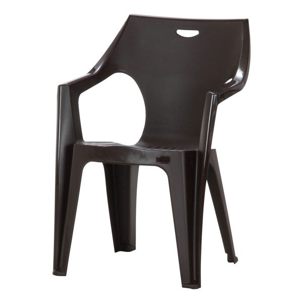 【 イタリア製 プラスチックガーデンチェア アンジェロ ブラウン 】 ガーデンチェア プラスチックチェア チェア 椅子 いす イス スタッキング 積み重ね可能 ガーデン ガーデンファニチャー プラスチック 屋外 野外 外 庭 カフェ風 オシャレ 不二貿易