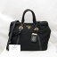 プラダ PRADA ショルダーバッグ ハンドバッグ 2WAY BN1841 ナイロン レザー NERO ブラック ゴールド チャーム付き ショルダー付き Gカード付き 鞄 かばん レディース イタリア製 東大阪店 199534 【USED】