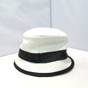 エルメス 帽子 HERMES ハット リネンハット キャンバス ホワイト ブラック デニム 小物 レディース 貝塚店 118712【USED】