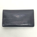 CHANEL (シャネル) ロゴ マトラッセ 長財布 05年製 2つ折り レザー ブラック レディース 三国ケ丘店 ITN22OES3QJ9 【中古】 RM1119D
