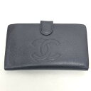 CHANEL シャネル がま口ウォレット キャビアスキン 長財布 2つ折り ココマーク レザー ブラック レディース 三国ケ丘店 ITF486VY2LTC 【中古】 RM1118D