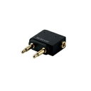 ☆エレコム φ3.5mmデュアルジャック変換アダプタ MPA-T35DSADBK