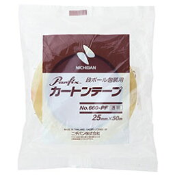 ☆【<strong>10個</strong>セット】 ニチバン PANFIX <strong>カートンテープ</strong> 660PF 透明 25×50 NB-660PF-25X10