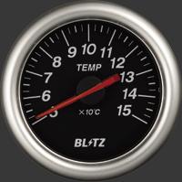 BLITZ �u���b�c RACING METER ELV��60 TEMP METER �d�C�� BLACK Code19466