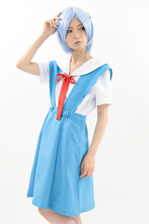 エヴァンゲリオン風　本格的コスプレ衣装制服★ご希望の方には赤ライン靴下（訳ありB品）をお付けします