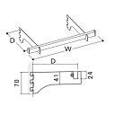 S24B ミニバー14×24用セット 77845 各社ゴンドラや什器に使える。 (選べるメーカー)