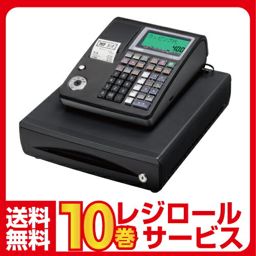 カシオレジスターTE-400-BK/ブラック　ロール紙10巻付CASIO感熱レジスター |…...:nihonkiki:10002071