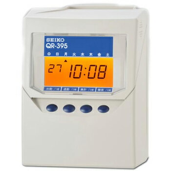 タイムレコーダー セイコー SEIKO QR-395 タイムカード 1箱(100枚)付 安…...:nihonkiki:10000417