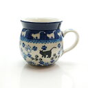 ブンツラウカステル (Bunzlau Castle) キャットウォーク ファーマーズ マグカップ 1005 【ポーリッシュポタリー ポーランド食器】