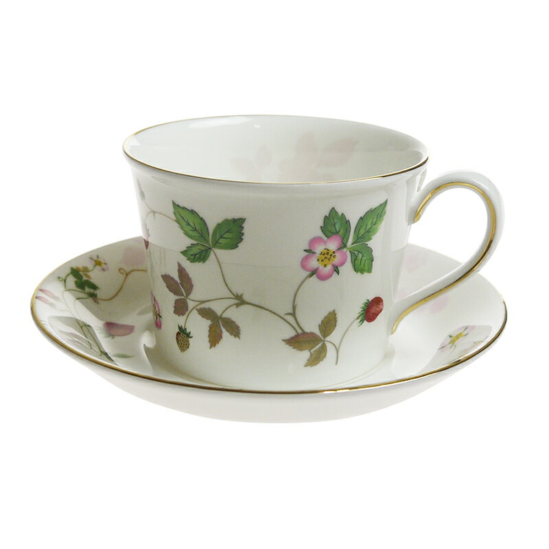 ウェッジウッド (WEDGWOOD) ワイルドストロベリーパステル ティーカップ＆ソーサー ピンク...:nihonnotsurugi:10003873