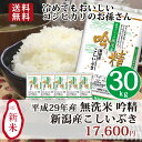 【送料無料】平成29年産新米 無洗米【吟精】新潟産こしいぶき30kg(5kg×6) 冷めてもおいしいので毎日のお弁当におススメ|コシイブキ|お手頃価格で忙しい女性に人気です!