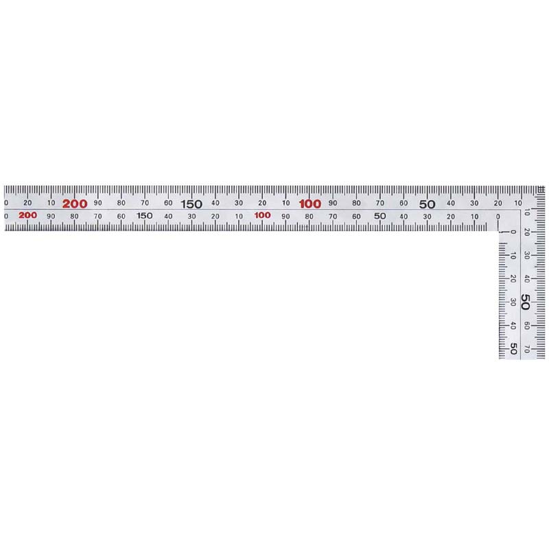 シルバー曲尺　厚手広巾　鉄工用30cm　銀龍　MT-30