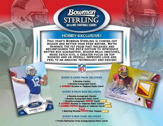 ■予約■NFL 2012 BOWMAN STERLING NFL公式アメリカンフットボールカードBOX （12月中旬発売予定）