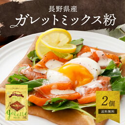 【2セットまで送料無料】長野県産 ガレットミックス粉 2個 180g×2 レシピ付き 石臼挽き お試し そば粉 蕎麦 12枚分 180g グルテンフリー 信州そば 信州蕎麦 身体 健康 簡単 そば クレープ 小麦粉不使用 スイーツ フランス ブルターニュ <strong>シードル</strong> アレンジ 自由 マラソン