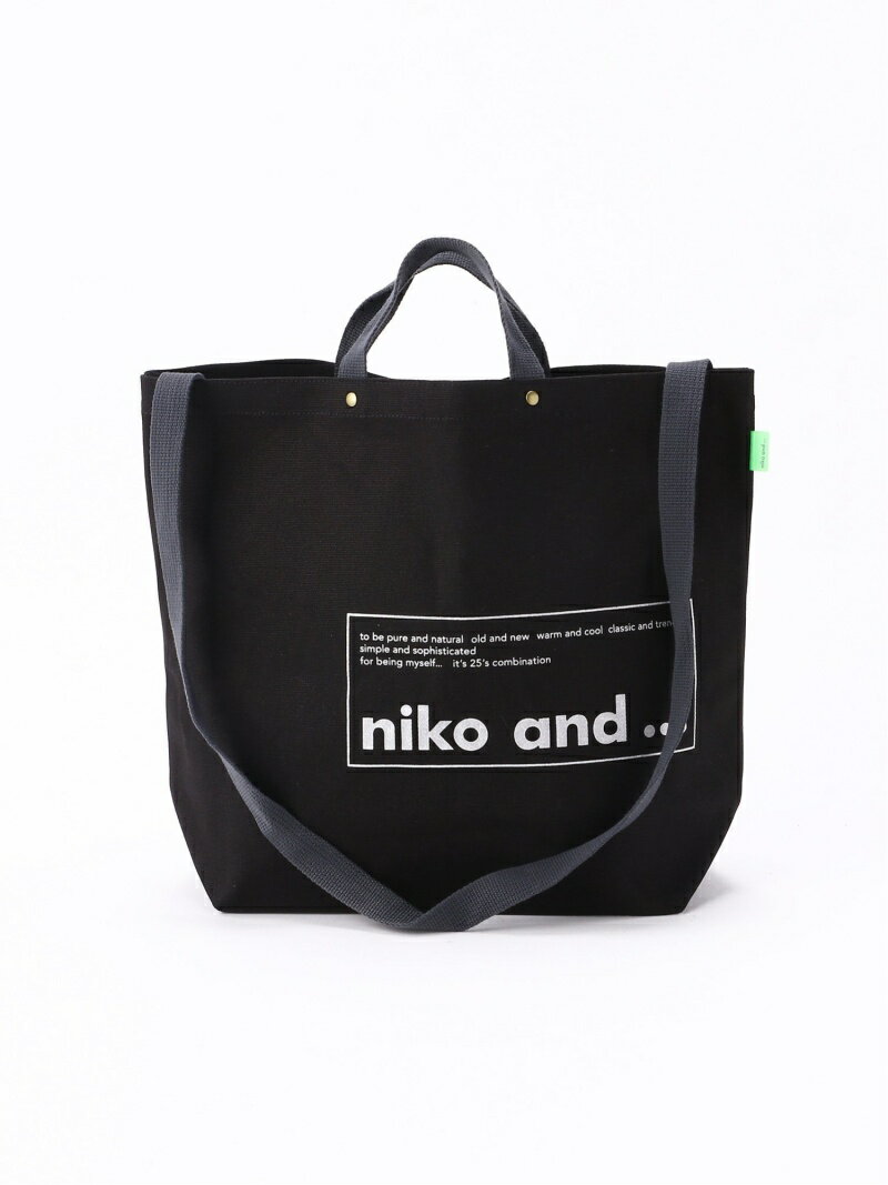 [Rakuten Fashion]【SALE／20%OFF】ORNKロゴトートBAG 2W niko and... ニコアンド バッグ トートバッグ ブラック ブルー ホワイト【RBA_E】