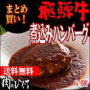 メガ盛り!【6個まとめ買い】ひぐちの飛騨牛煮込みハンバーグ240g{固形(120g)、ソース(120g)}×6個/お歳暮/