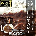 最高級A5ランク仙台牛カレー 200g×2パック[牛タン 行...