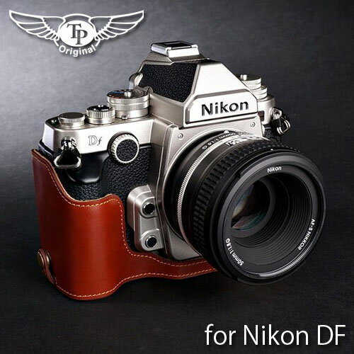 TP/ティーピー Leather Camera Body Case レザーカメラボディケース for Nikon DF ニコン DF用オシャレ本革カメラケース EZ Series Oil Brown(オイル ブラウン) P27Mar15