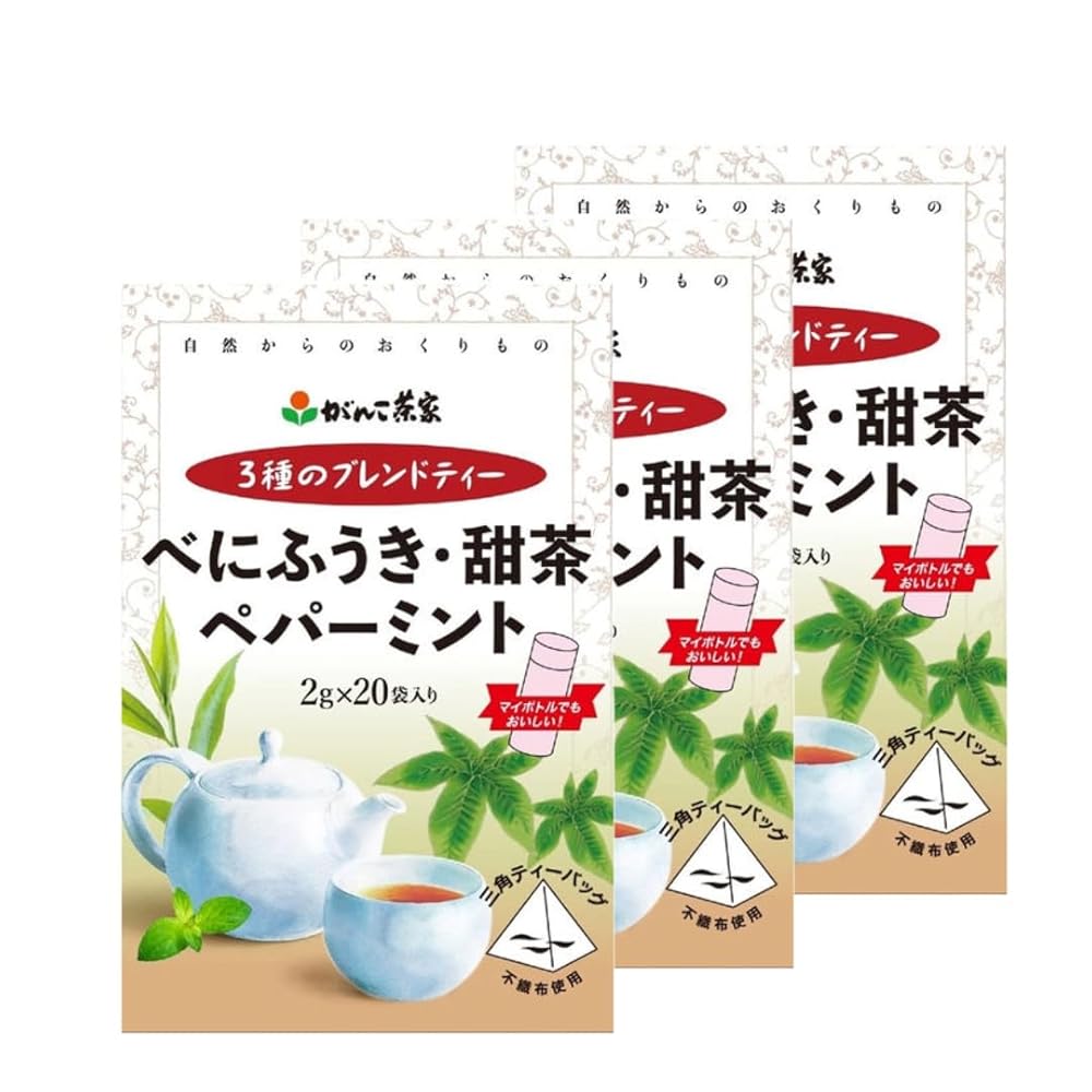 がんこ茶屋 3種のブレンドティー 60バッグ(20バッグ入×3) ティーバッグ