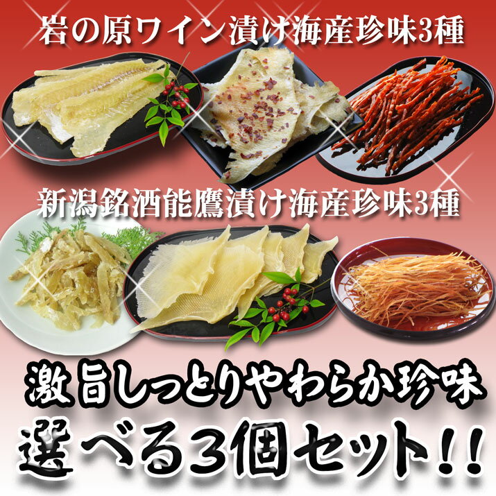 【 メール送料無料★代引き不可 】まるで半生食感！新潟清酒漬・ワイン漬海産珍味選べる福袋セ…...:nishizawa-ch:10000213