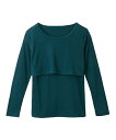 大きいサイズ ママ 授乳 服・産後 長袖 Tシャツ トップス オフホワイト~杢グレー 5L/6L ニッセン