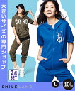 トップス・チュニック 大きいサイズ レディース ニッセン nissen L LL 2L 3L 4L 5L 6L 8L 10L 2点セット(半袖パーカー+クロップドパンツ)