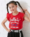 Tシャツ カットソー キッズ フリル袖ロゴプリント 女の子 ...