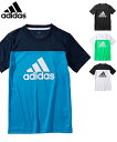 adidas スポーツウェア キッズ 半袖 Tシャツ 男の子 女の子 子供服 ジュニア服 ブラック/ブルー/ホワイト/ライム 身長130/140/150/160cm ニッセン