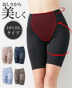 ガードル レディース おしりから美しく サテン ロング ブラック/モカベージュ M/L/LL ニッセン nissen