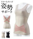 ブラジャー ショーツ セット レディース 姿勢サポート タンクトップ シェイパー グレージュ/ブラック M/L/LL ニッセン