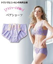 ショーツ スタンダード レディース 花刺しゅう レース ストレッチ ( トリンプ ) ラベンダー M/L/LL/3L/4L ニッセン