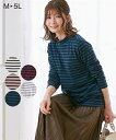 ママ 産前 産後 授乳服 授乳しやすい モックネック 長袖 ボーダー Tシャツ オフ×黒/モカベージュ×紺/紺×グリーン/紺×レッド/杢グレー×オフ LL/3L ニッセン