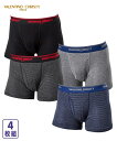 パンツ ボクサー メンズ ヴァレンチノクリスティ 前開き 4枚組 M/L/LL ニッセン nissen