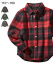 ネル シャツ キッズ 男の子 チェック柄 長袖 子供服 ジュニア服 グリーン系チェック/グレー系チェック/ブルー系チェック/赤系チェック 身長140/150/160cm ニッセン nissen
