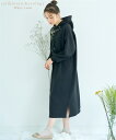 ワンピース ロング マキシ 大きいサイズ レディース 裏起毛フード earth music&ecology White Label 秋 冬 モカ茶/黒 L~LL/3L~4L/5L~6L/7L~8L/9L~10L ニッセン nissen