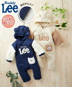 カバー オール Buddy Lee ベビー あったか裏起毛&ボア くま耳フード 子供服 男の子 女の子 ベビー服 冬 ネイビー/ベージュ 身長50~60/60~70/70~80cm ニッセン nissen