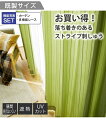 カーテン レース 4枚セット ストライプ 刺繍 遮熱 遮像 UVカット ほうじ茶/抹茶 幅100×長さ135(133)cm×2枚 ニッセン nissen
