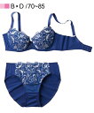 ブラジャー&ショーツセット シルエットきれいリフトアップブラジャー・ショーツセット(脇高 タイプ) ニッセン nissen バーゲン