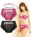 ショーツ(パンツ) (LL-3L) 大きいサイズ 小花柄 やや 深ばき コーディネート ショーツ ニッセン 深ばき丈 セクシー ペアショーツ バレンタイン
